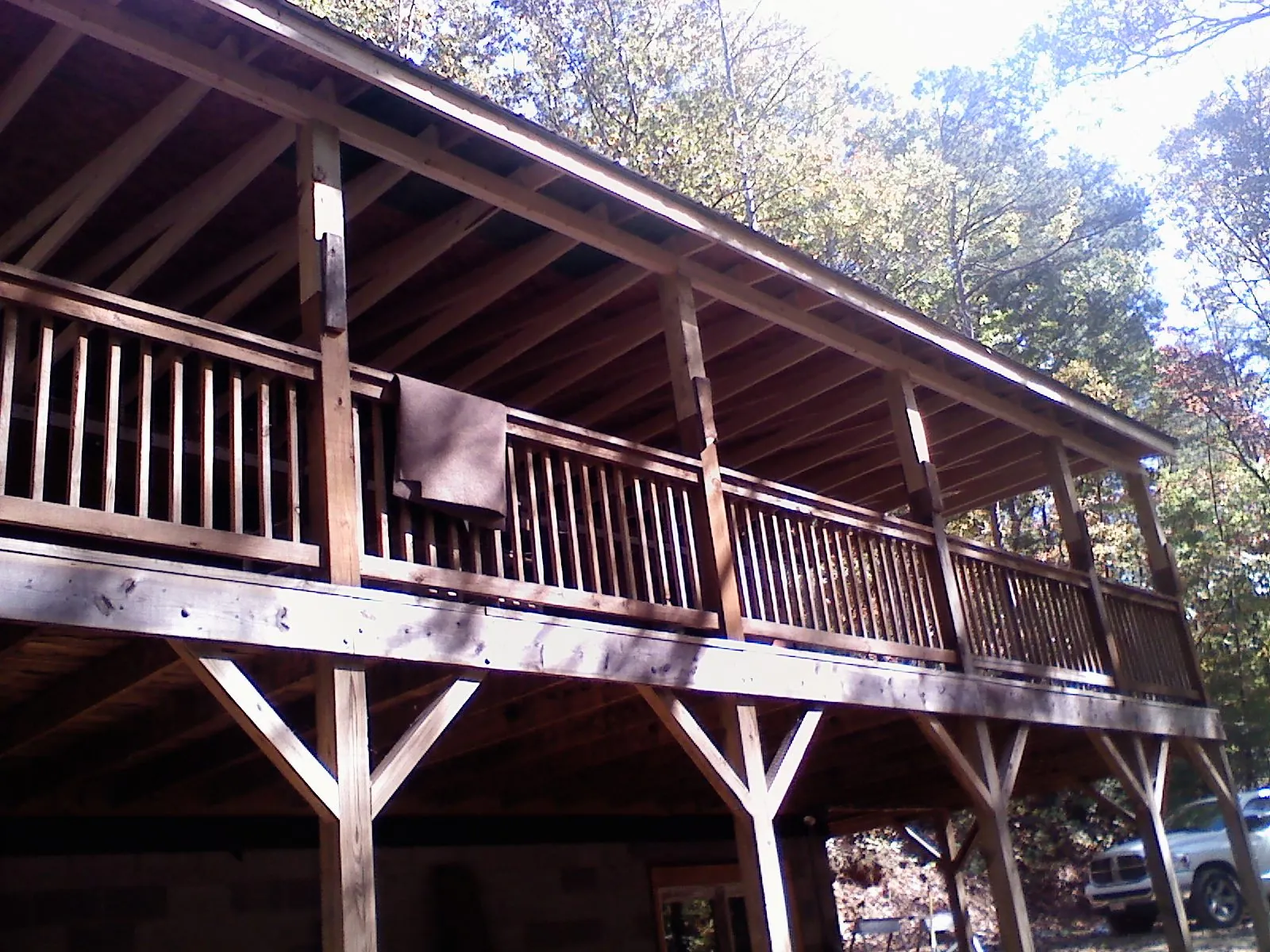 Timber framing under a new elevated porch and deck — Roof Leak Repair in Chester by Roofing Brothers